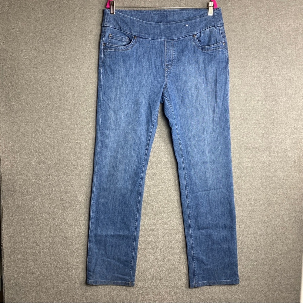 Bluberry denim Woman’s Straight Blue Stretch pull on jeans size 16